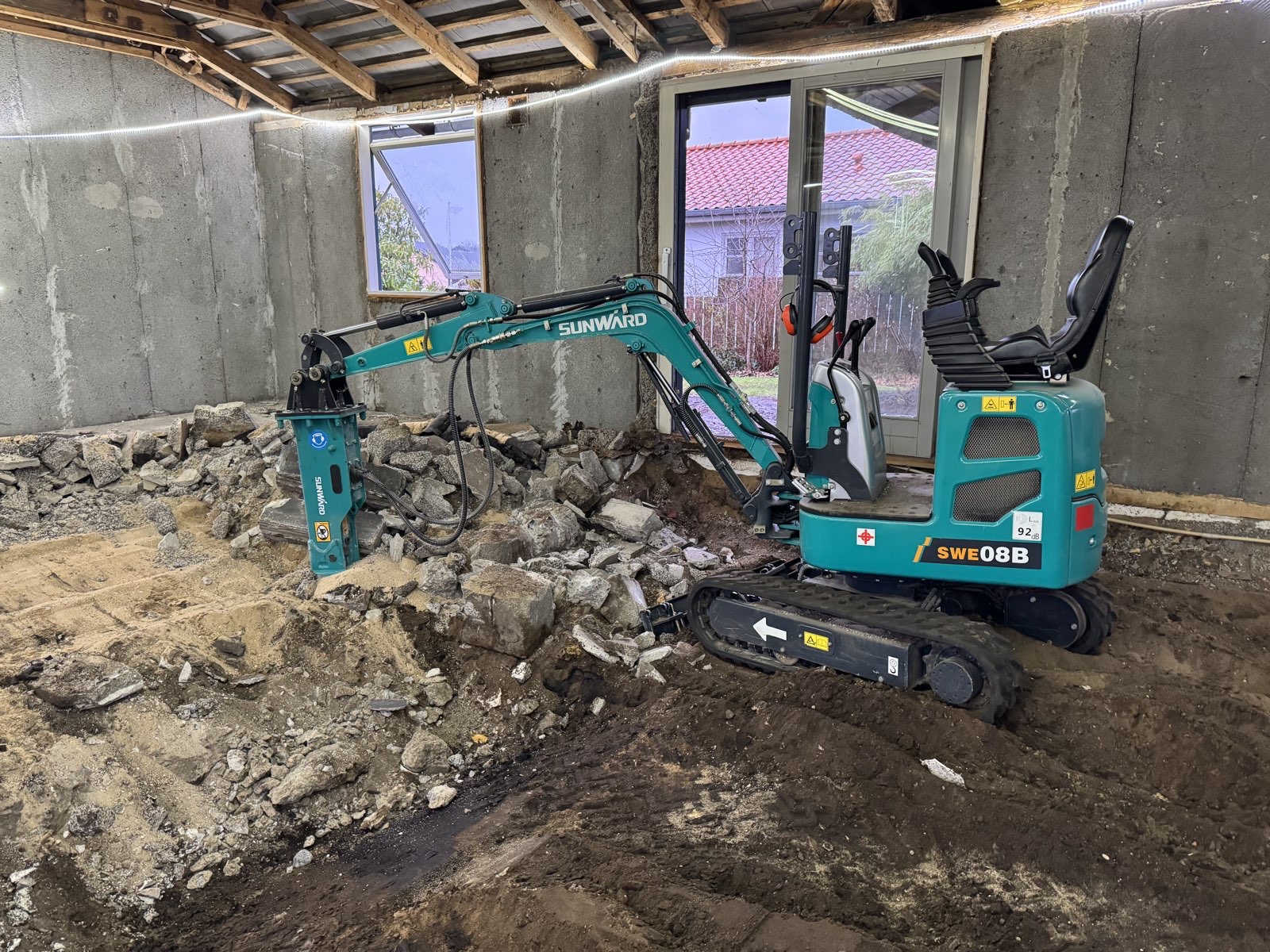 Betonhammer til minigraver